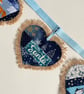 Christmas Hessian Hearts bunting - blue - Image 6