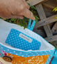 Fabric Crossbody Bag with patchwork panel  - Image 5