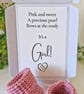 Baby Girl Gender Reveal Gift – It's a Girl Booties Keepsake - Image 3