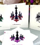 Set of 9 sparkling chandelier invitations - Image 1