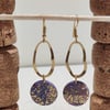Lilac starry night star dangle earrings 