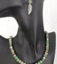 Silver and chrysoprase organic earthy bead necklace - Image 5
