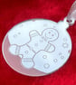 Gingerbread Man Christmas Tree Decoration, Silver Mirrored Acrylic Bauble - Image 7