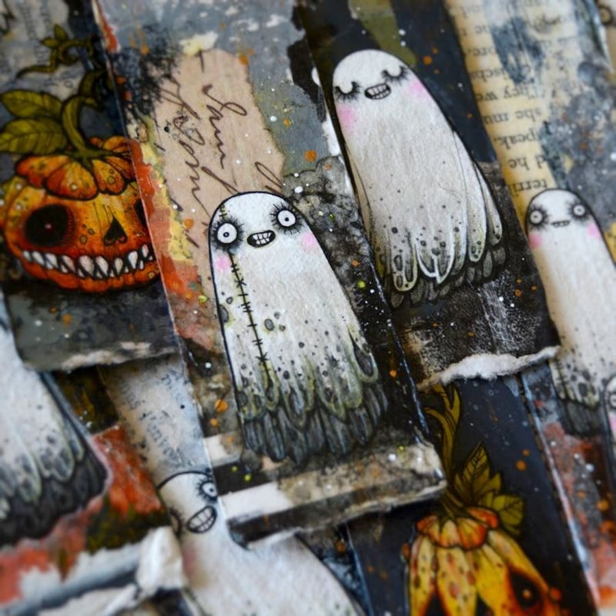 spooky bookmark - zombie ghost 