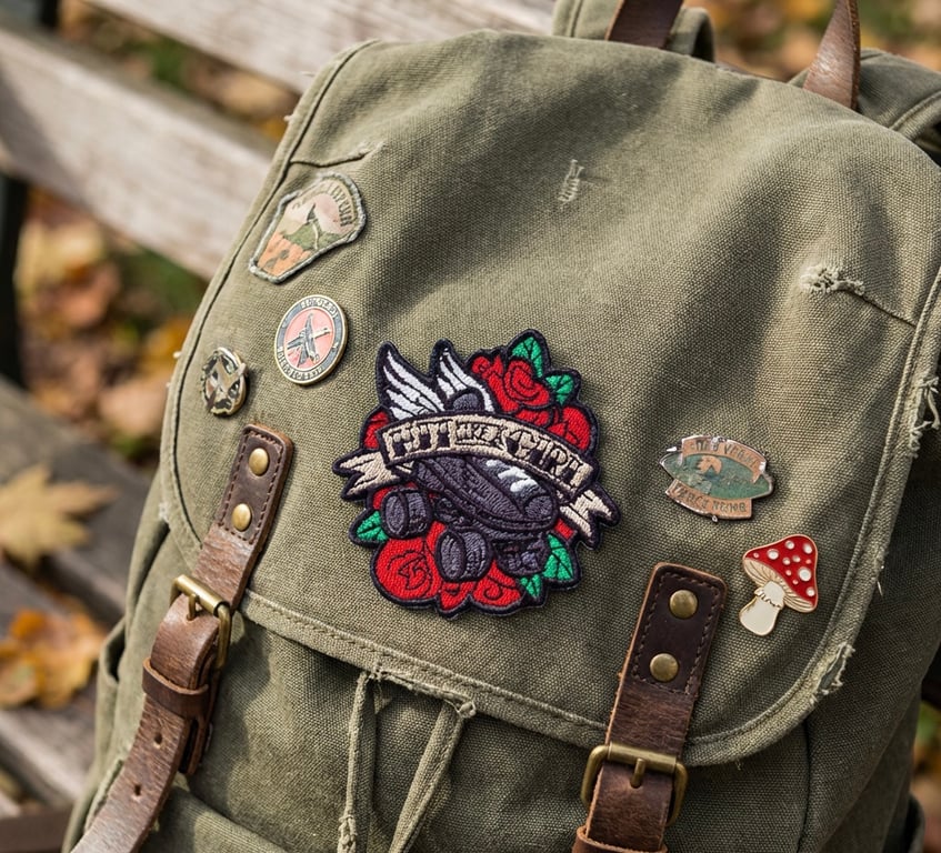 “Hit Like A Girl” Roller Skate Embroidered Patch Winged Roller Derby Patch