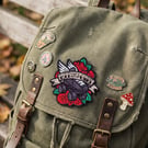 “Hit Like A Girl” Roller Skate Embroidered Patch Winged Roller Derby Patch