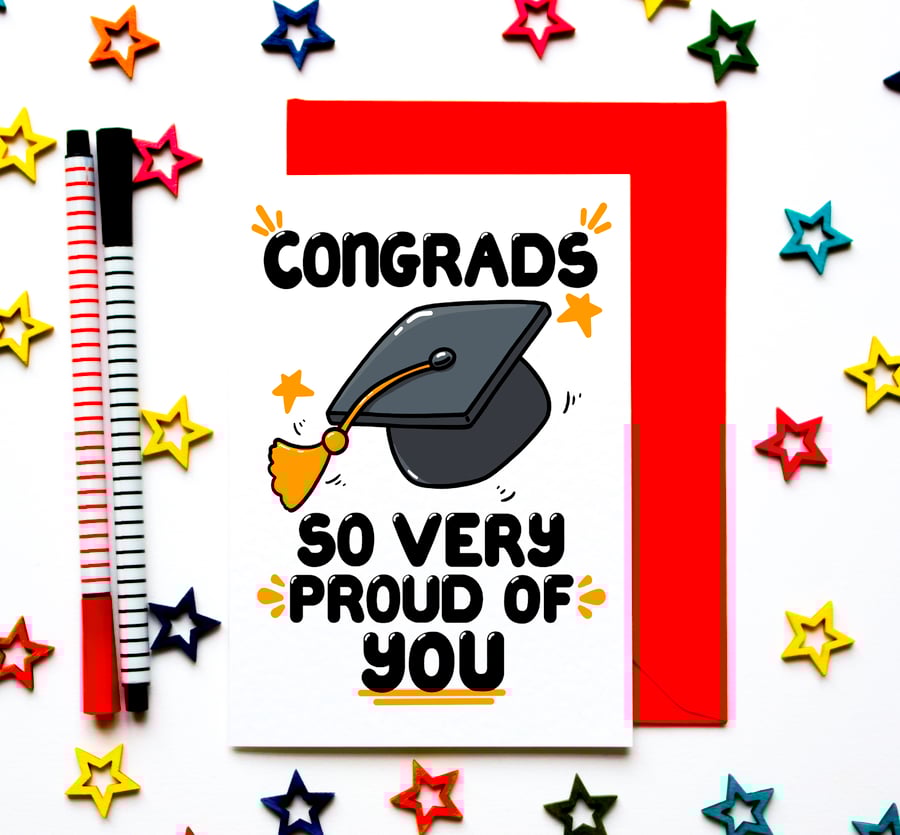 Graduation Card So Proud Of You For Son, Daughter, Grandchild, Niece, Nephew