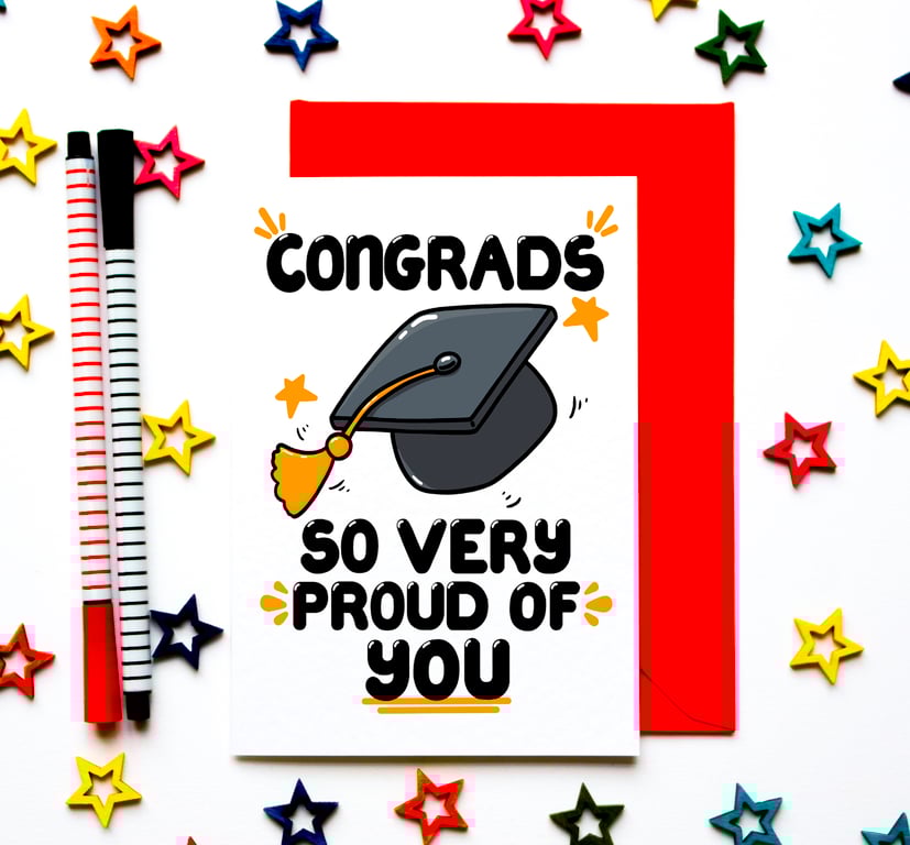 Graduation Card So Proud Of You For Son, Daughter, Grandchild, Niece, Nephew