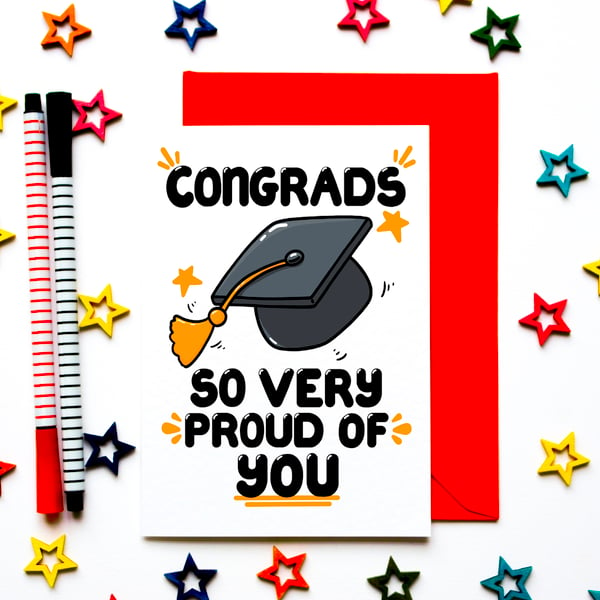 Graduation Card So Proud Of You For Son, Daughter, Grandchild, Niece, Nephew