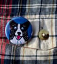 BLACK AND WHITE COLLIE DOG BLUE BADGE - Image 2