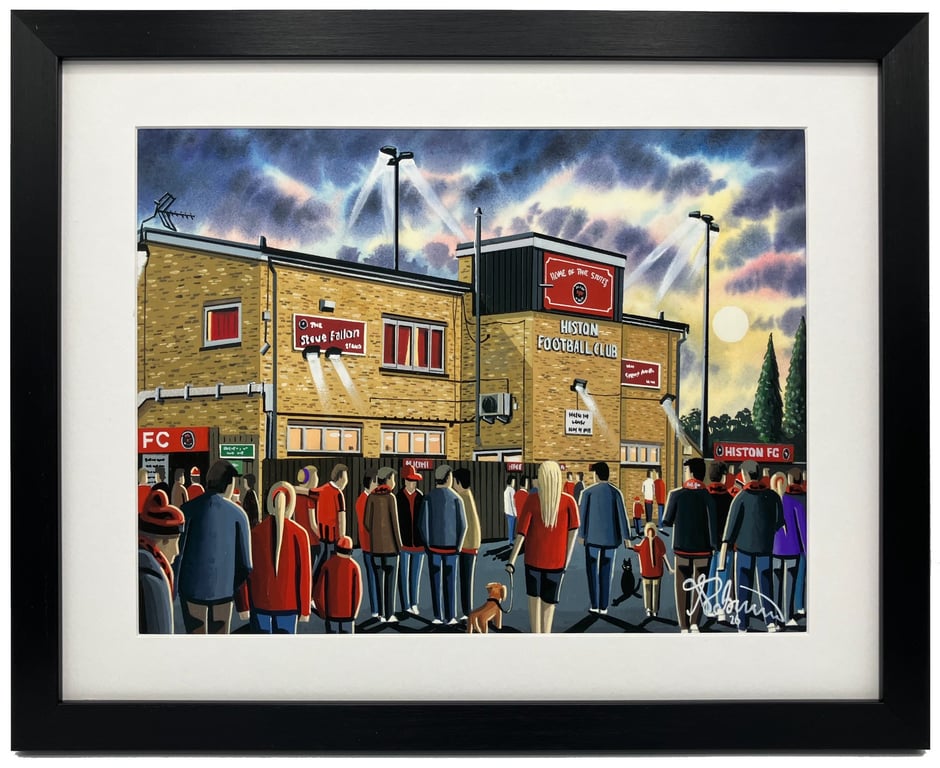 Histon. Framed & Unframed Fine Art Print Football Club FC, Stadium Gift