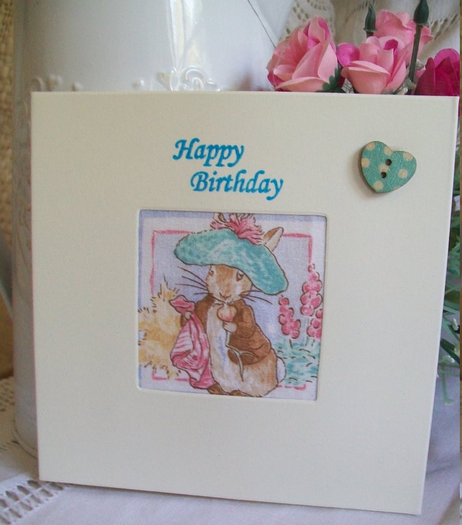 Benjamin Bunny handmade birthday card with Beat... - Folksy