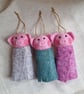 Woolly Pigs in Blankets Hanging Christmas Decorations - Set of Three