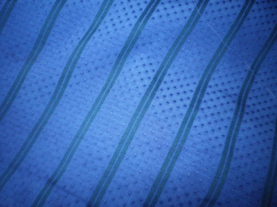 2m rich royal blue tram stripe, high quality 2 fold cotton, free UK shipping