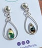 Surfite Earrings Fine & Sterling Silver Teardrop Blue Seaglass Jewellery Gift - Image 4