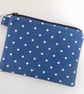 Coin purse in blue and white spot fabric - Image 3