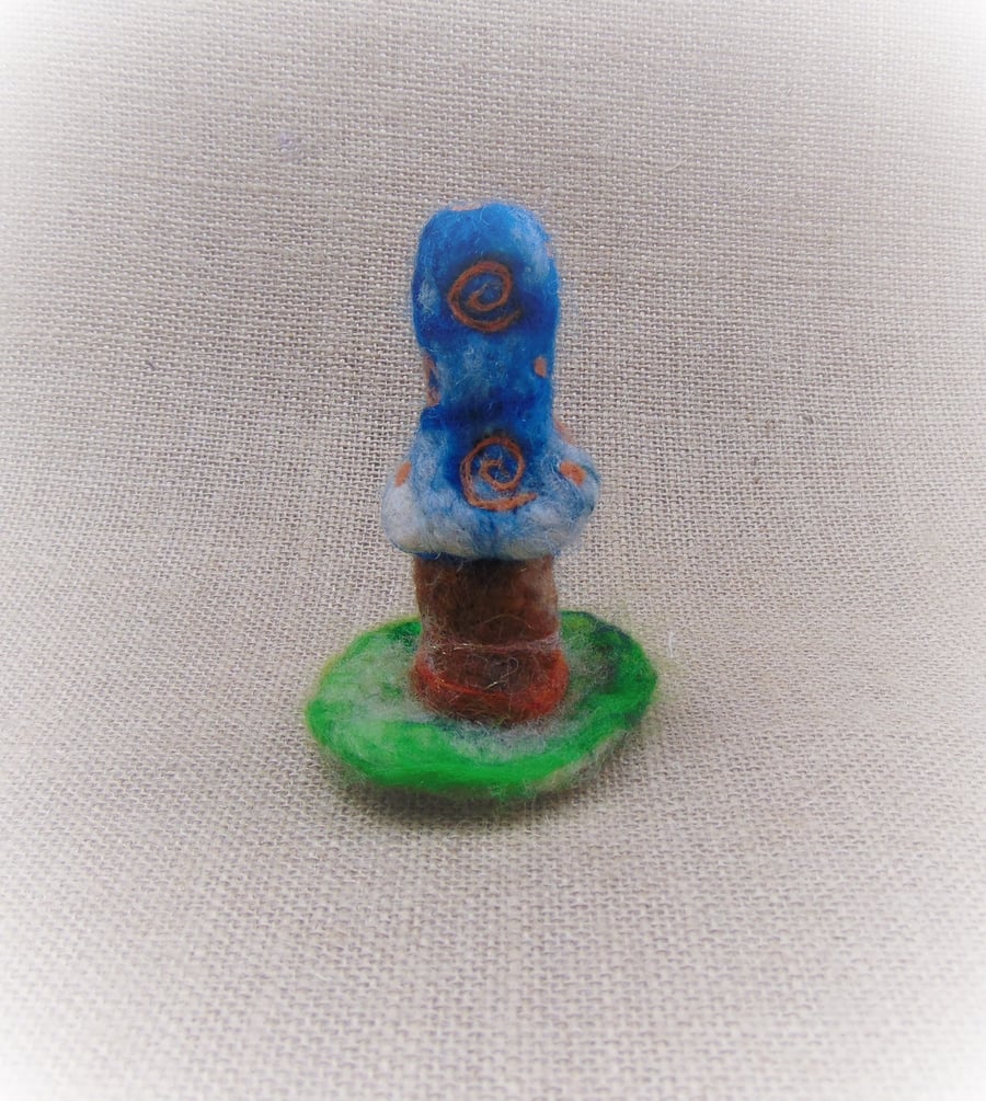 Fairy Forest Mushroom, Felt Mushroom Ornament, Soft Sculpture
