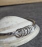 Silver spinner ring bangle, Chunky bangle with fidget rings, 60th birthday gift - Image 8