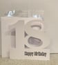 18th Birthday cards in white card and brown kraft card with envelope - Image 5