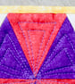 Set of four quilted coasters with a traditional hexagon patchwork design. - Image 4