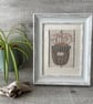 Hand Embroidered Framed Seedhead Textile Picture - Image 4