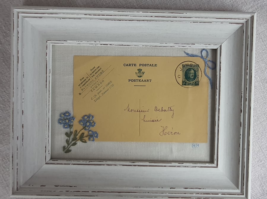 Embroidered Vintage Postcard Picture
