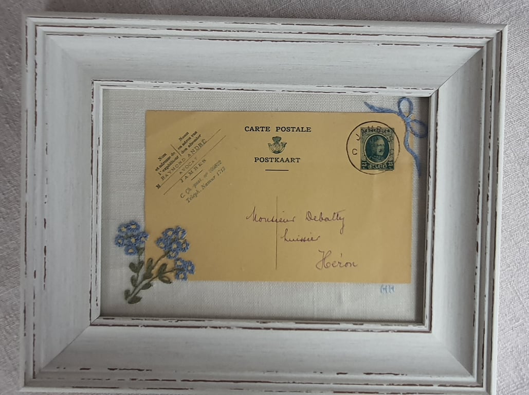 Embroidered Vintage Postcard Picture