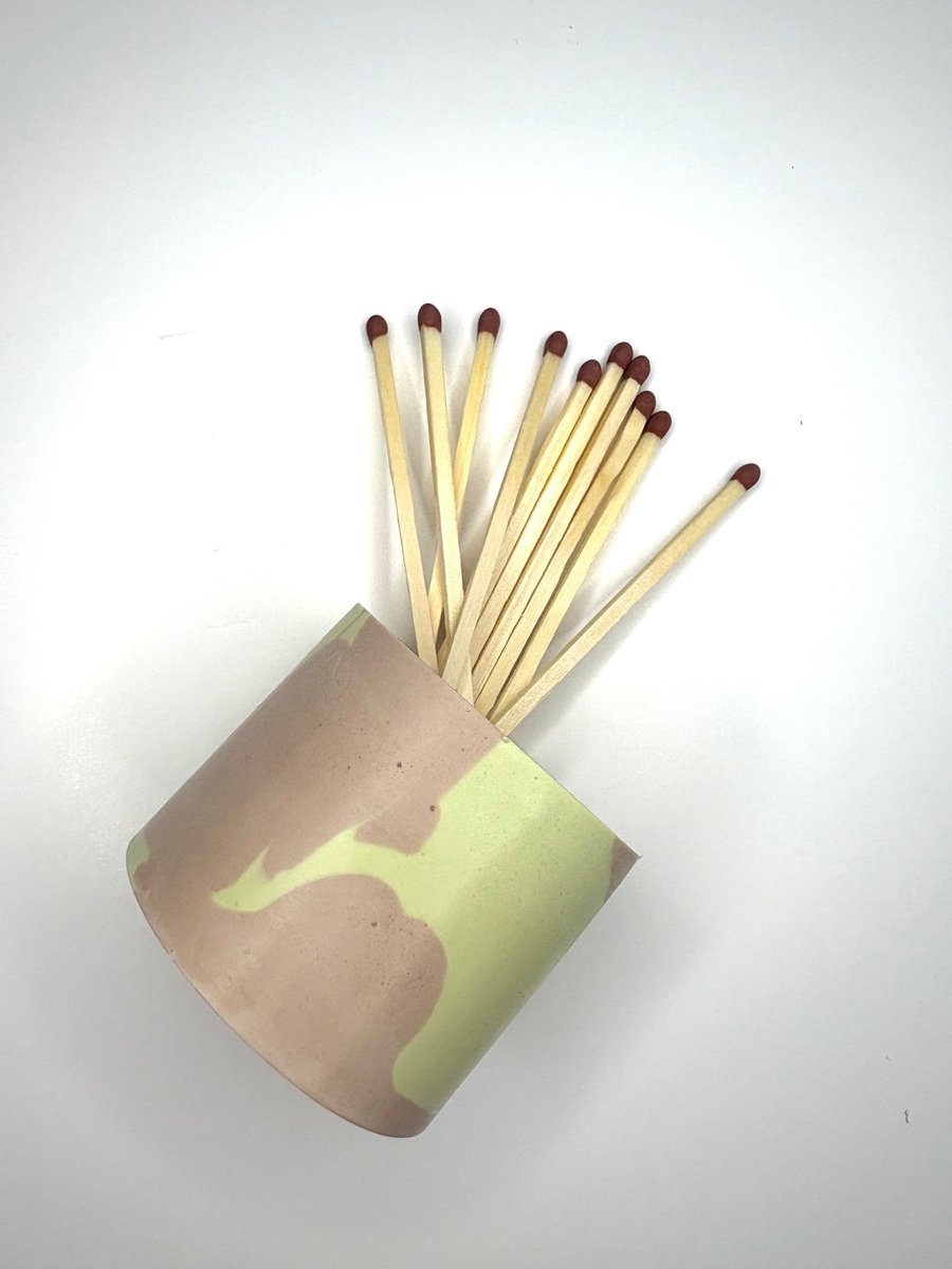 Mini Match Pot Holder In Avocado Chocolate Colourway 
