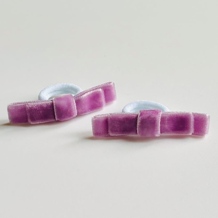 Lilac Bow Hair bobbles 
