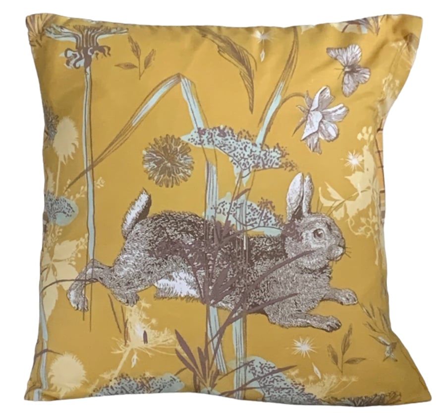 Leaping Hares Cushion Cover 16”x16” Last One