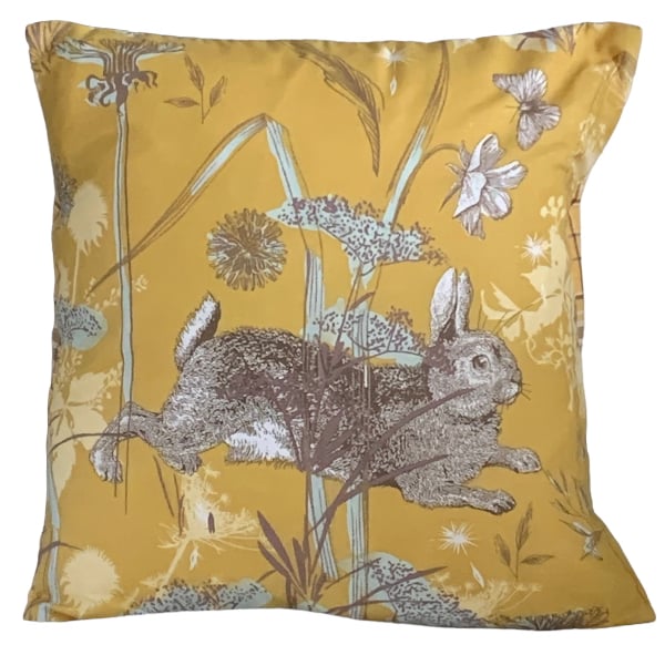 Leaping Hares Cushion Cover 16”x16” Last One