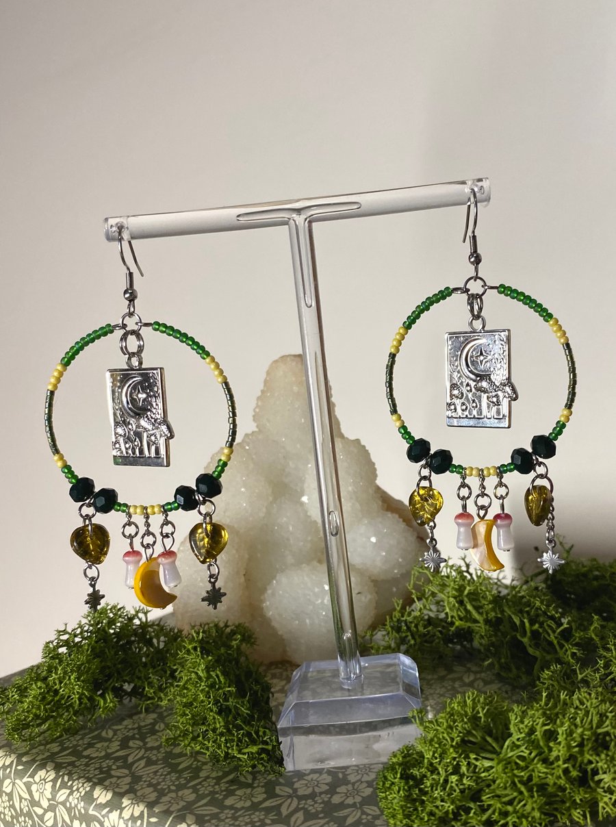 Caoimhe Mushroom Moon Earrings 