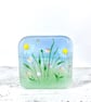 Fused Glass Floral Tea Light Holder  - Image 1