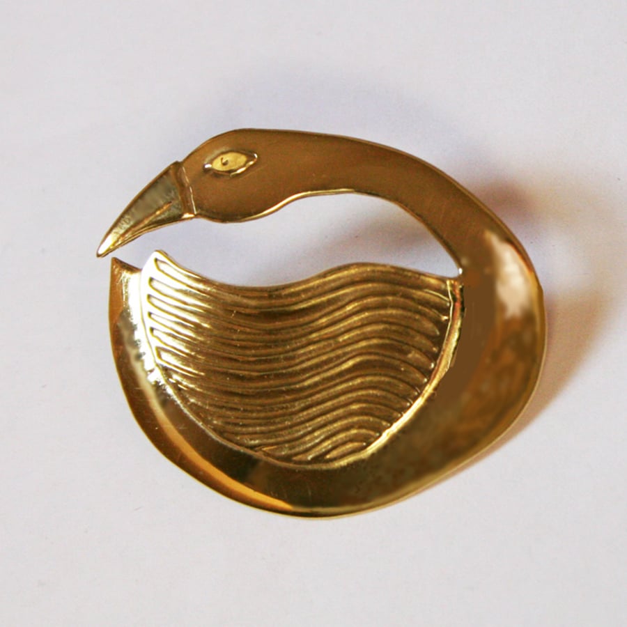 Swan or goose brooch