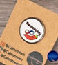 Neurospicy, neurodivergent, pin badge.
