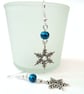 Christmas earrings, with snowflake charm - Image 4