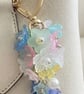 Pretty floral handbag heart charm keyring, holiday accessories  - Image 4