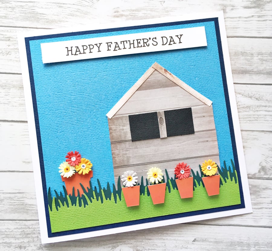 Father’s Day card - garden shed - boxed option