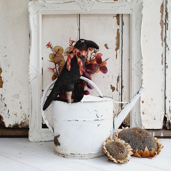 Primitive Crow Pot Poke Halloween decoration