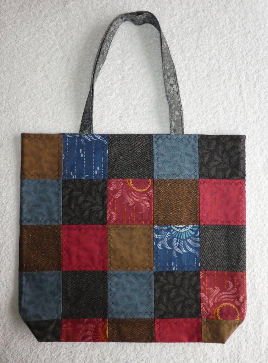 Patchwork Bag. Downton Abbey Fabric Patchwork Bag. Quilted Bag No.2