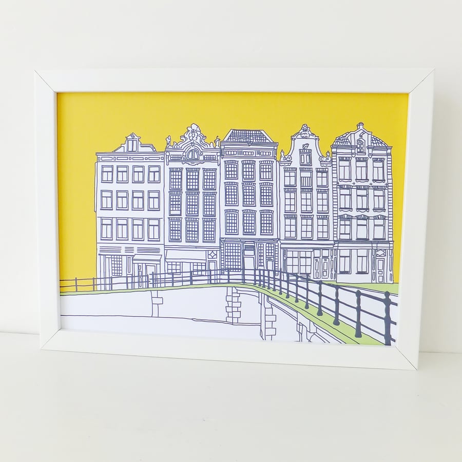 Amsterdam Picture in Sunshine Yellow