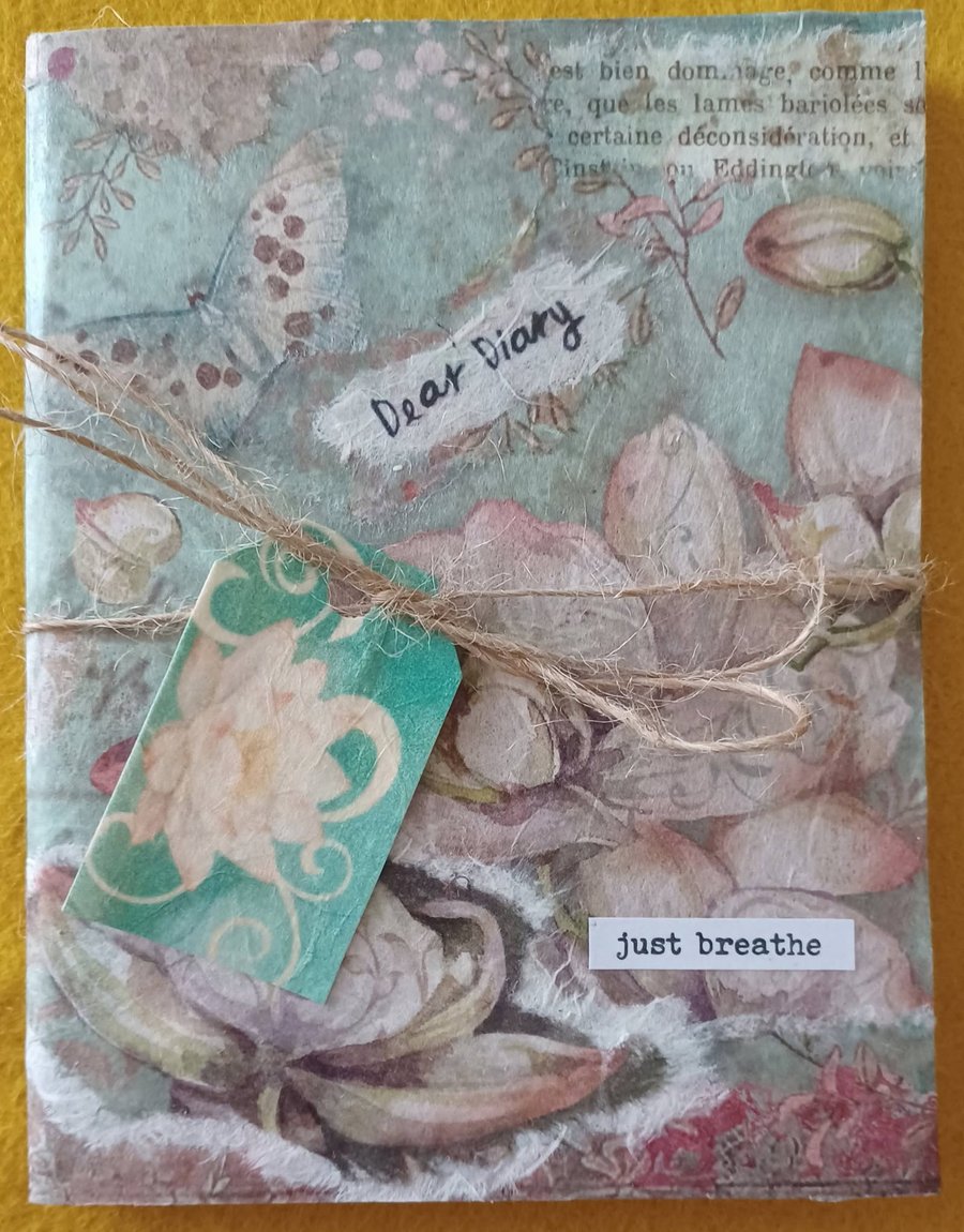A6 Notebook Lotus Flower Collage