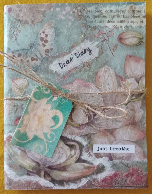 A6 Notebook Lotus Flower Collage