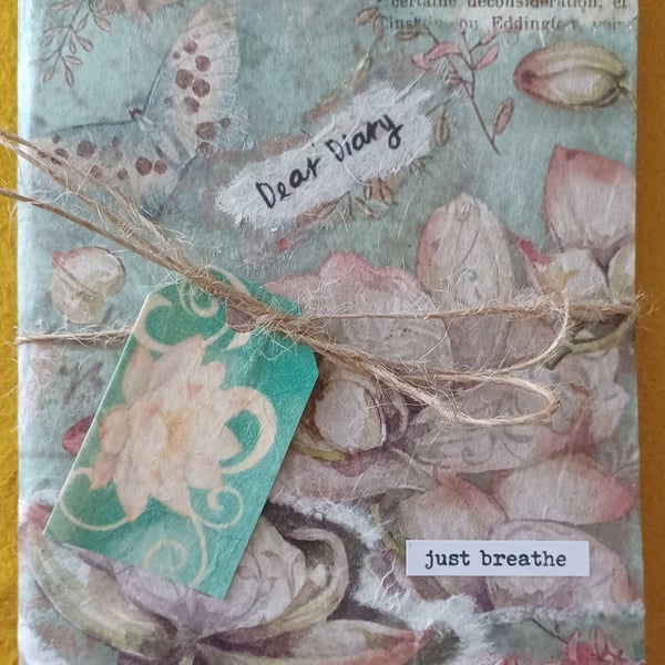 A6 Notebook Lotus Flower Collage