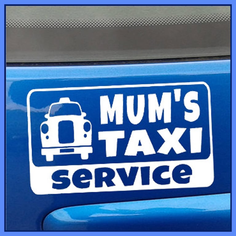 MUM'S TAXI SERVICE Car Bumper Sticker Vinyl Decal