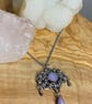 Theodora - Purple Chainmail Pendant Necklace  - Image 1