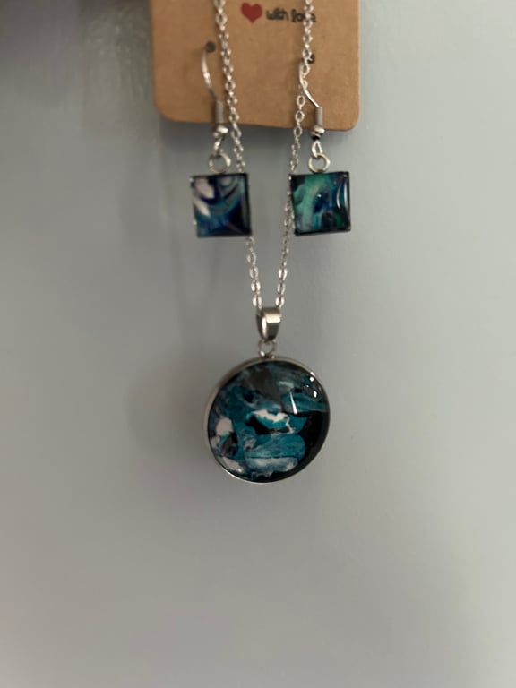 Matching necklace and earring set