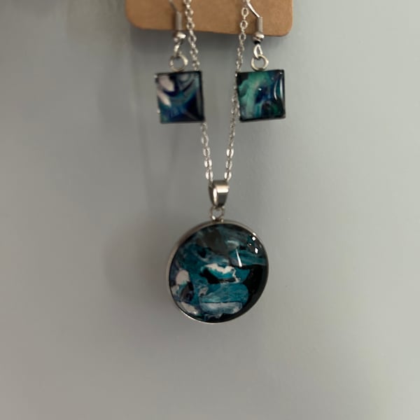 Matching necklace and earring set
