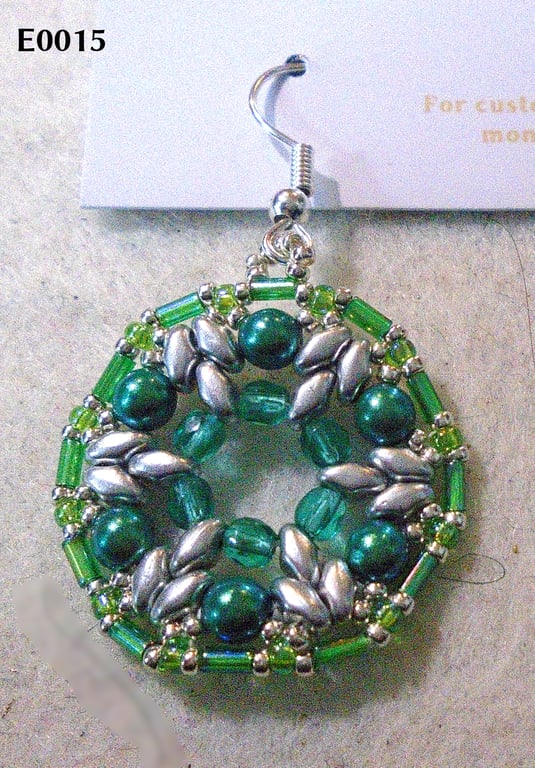 1920s-style bead earrings (customisable)