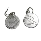 Handmade sterling silver disc earrings